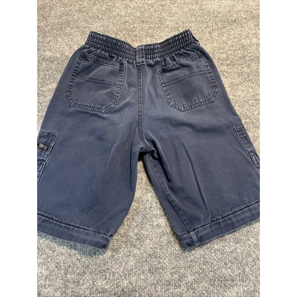 Vintage Y2K OshKosh B'gosh Navy Blue Cargo Shorts - OKB Est. 95 Patch - Size 6 Y - Picture 6 of 7